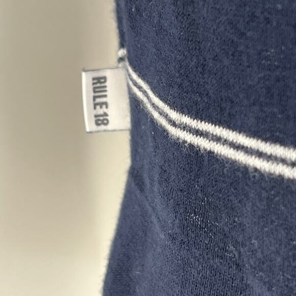 Rule 18 Bobby Jones Peruvian Pima Cotton Stripe Quarter Zip Pullover Knit - Picture 5 of 6